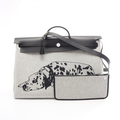 エルメス HERMES エールバッグジップ50 ルトゥルネ キャビン 2WAY ボストンバッグ バッグ キャンバス レザー トワルミリタリー / ヴァッシュハンター トワルミリタリー エクリュ K刻印(2025年製造) レディース