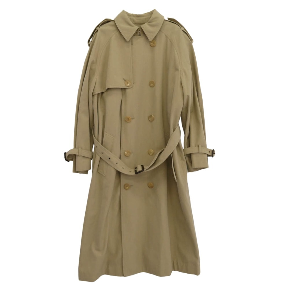 セリーヌ＊フランス製 ダブルプレストコート　マカダムボタン ベージュ ロング丈 セリーヌ＊フランス製 ダブルプレストコート マカダムボタン ベージュ