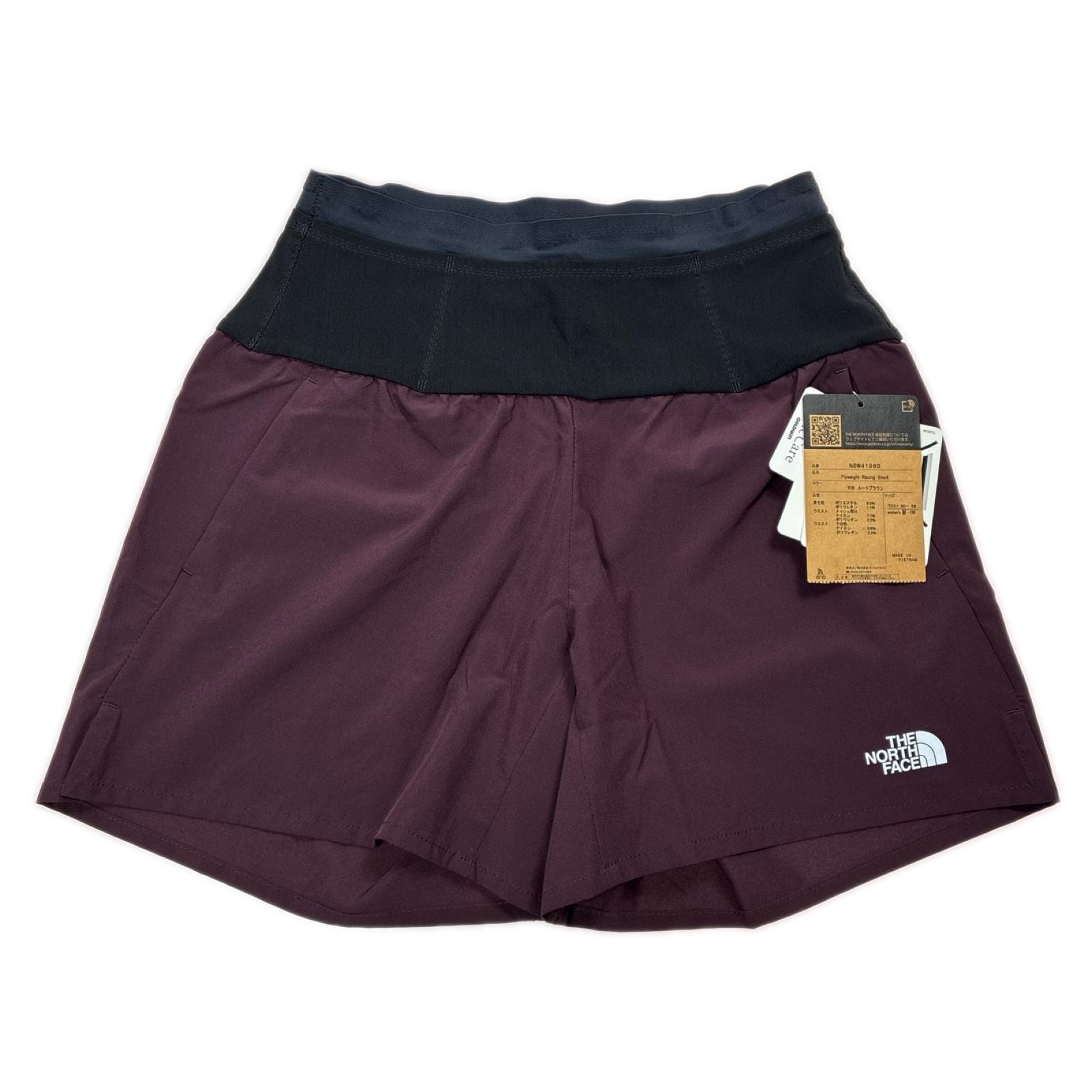 THE NORTH FACE ザノースフェイス ショートパンツ ランニングパンツ SIZE M レディース NBW41980 ワインレッド×ブラック
