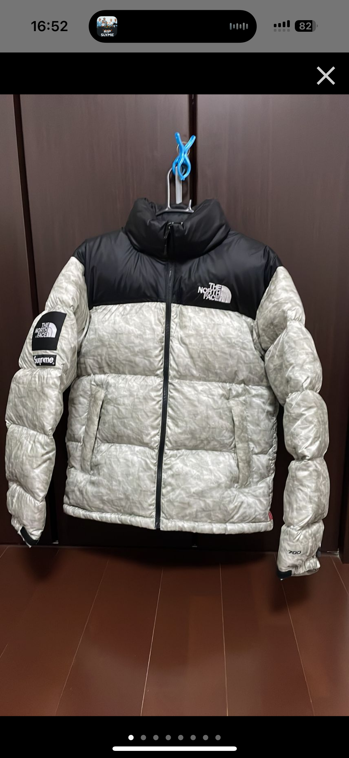Supreme x The North Face Nuptse Jacket "White Paper Print"