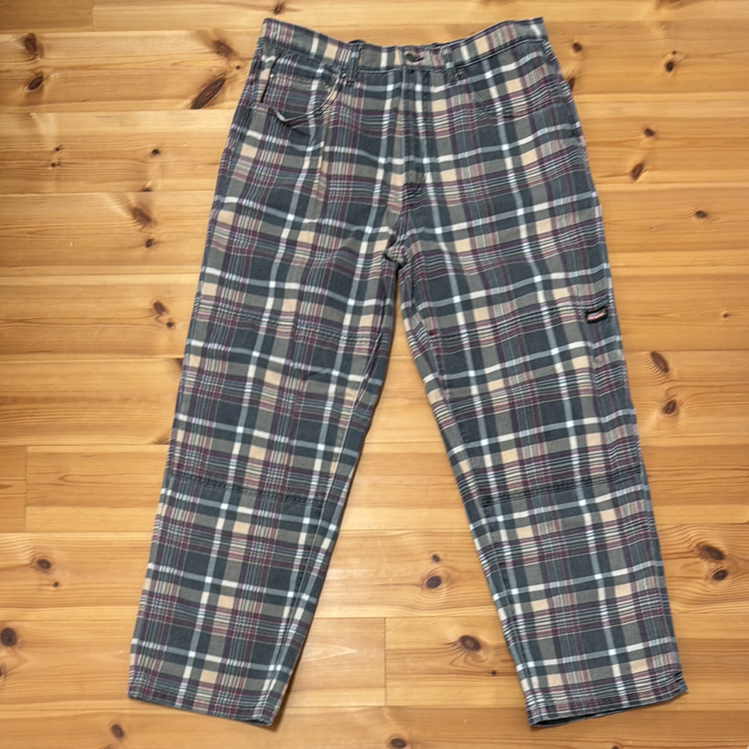Supreme x Dickies Double Knee Baggy Jean "Black Plaid"