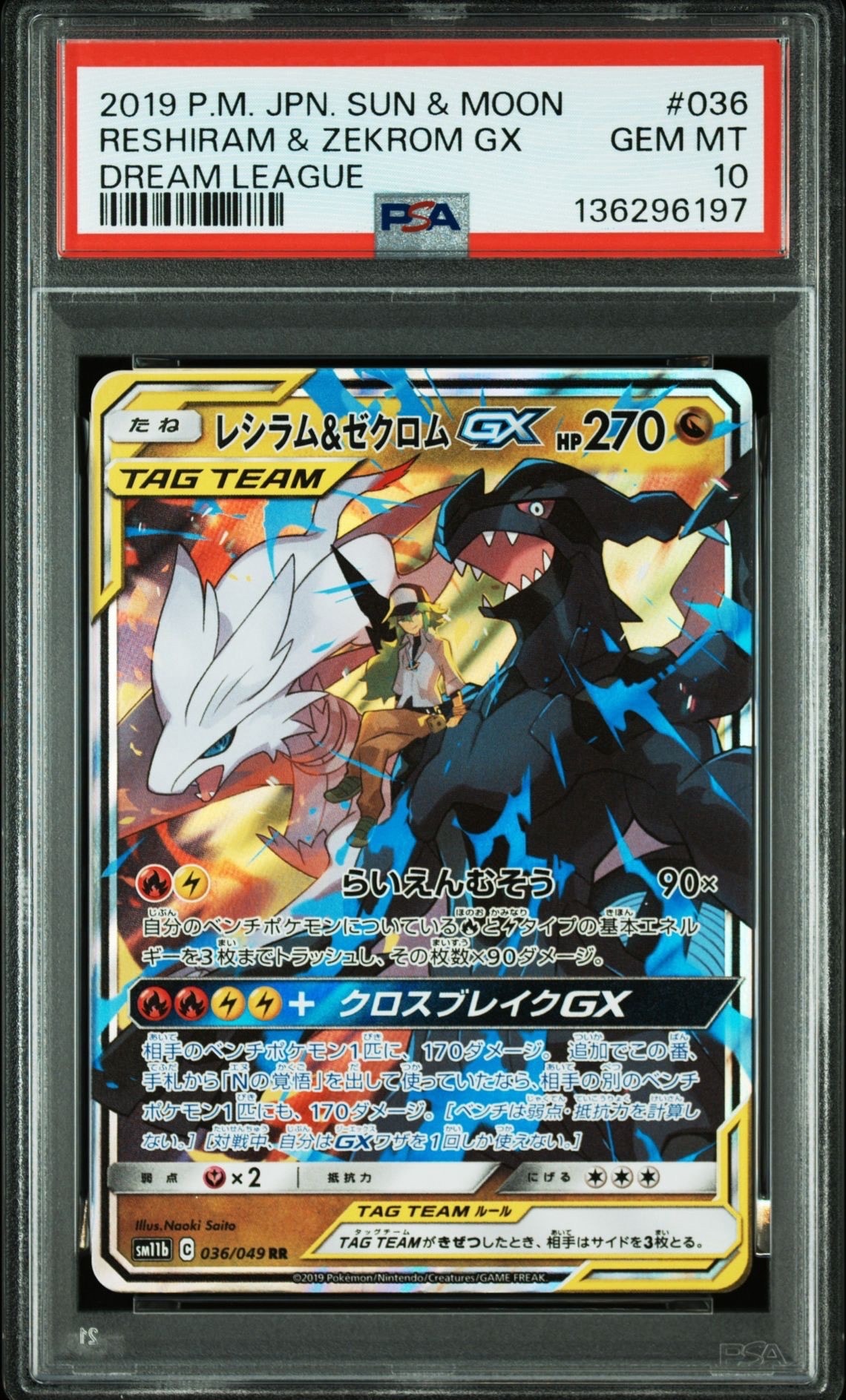 レシラム&ゼクロムGX (N) RR[SM11b 036/049](強化拡張パック「ドリームリーグ」)