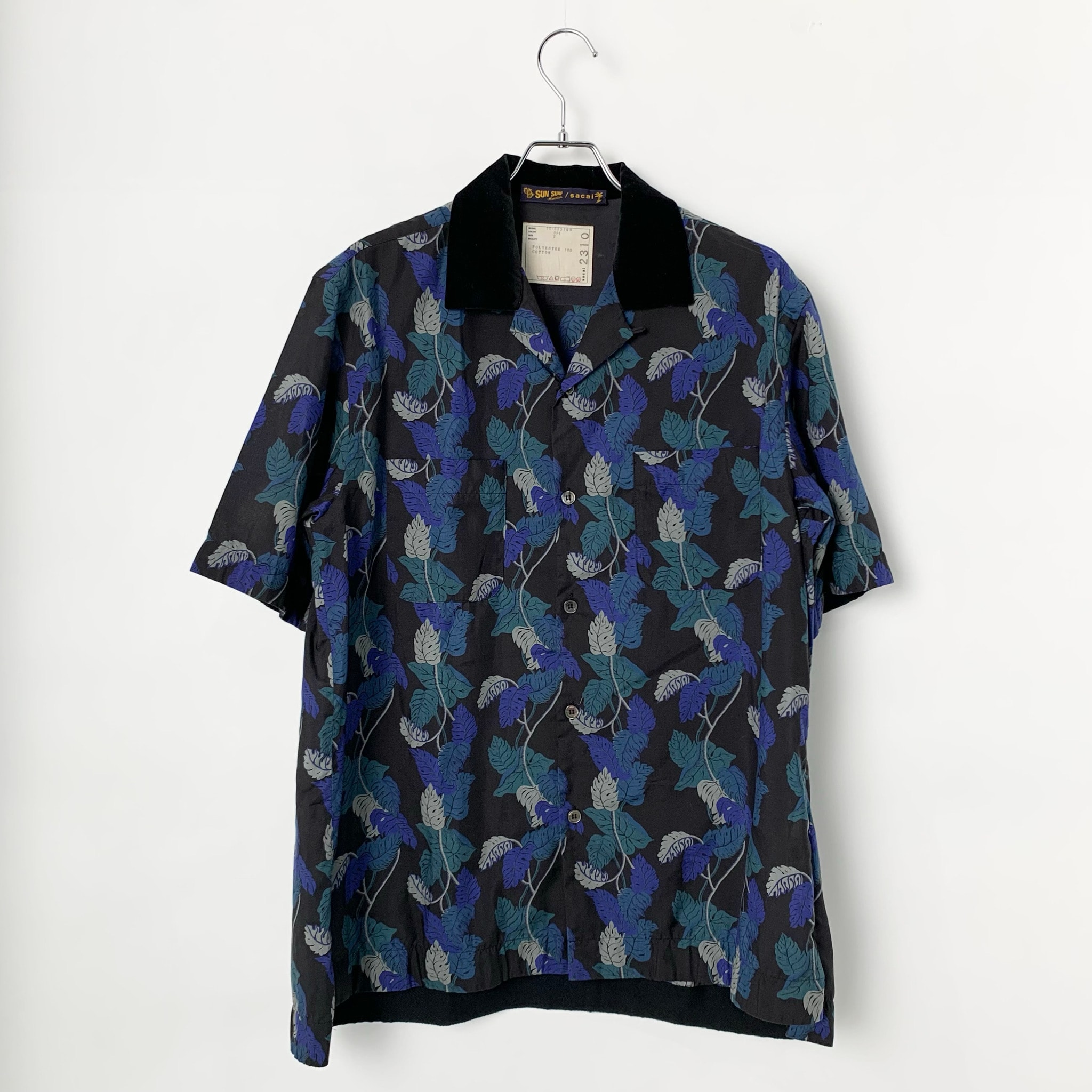 Sacai × SUN SURF 20SS アロハシャツ ブラック