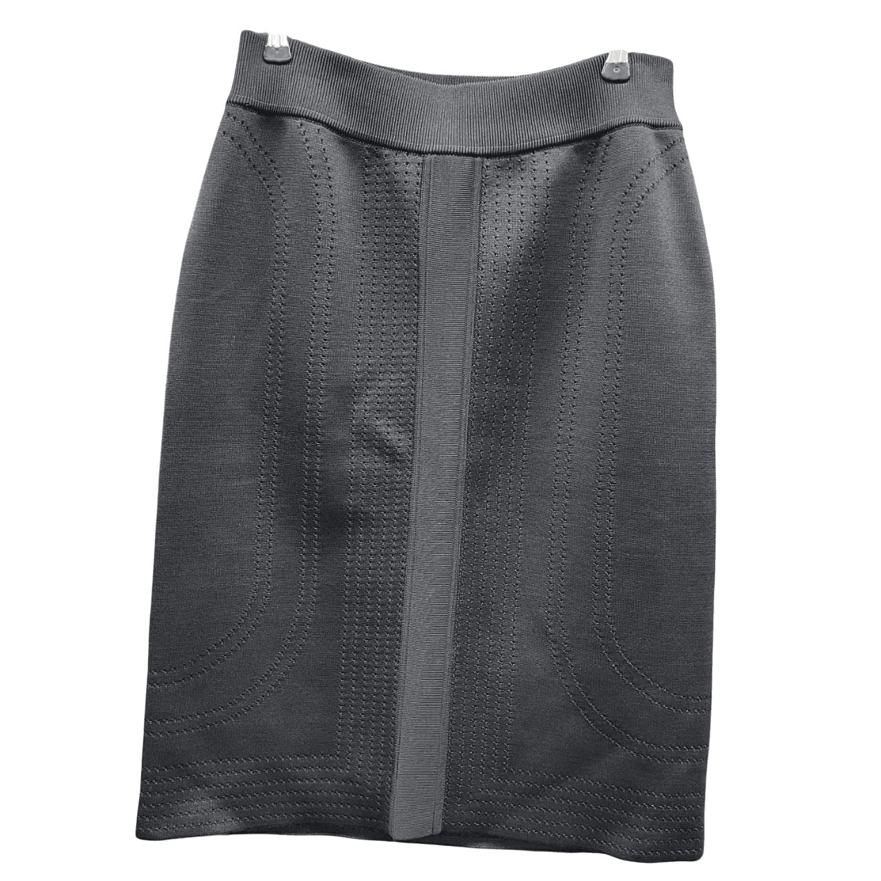 HERMES 極美品 エルメス 23SS BRIDES DE GALA ブリッド ドゥ ガラ シルクニット スカート #42 3E2308D9 シルク 絹 ブラック パンチング 伸縮性あり レディース 式典用馬勒 Aランク 中古 鑑定済 エルメススカート