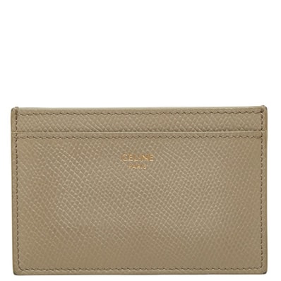 セリーヌ カードケース グレージュ レザー レディース CELINE 中古