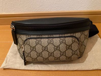 GUCCI GG Supreme Belt Bag "Beige/Ebony"