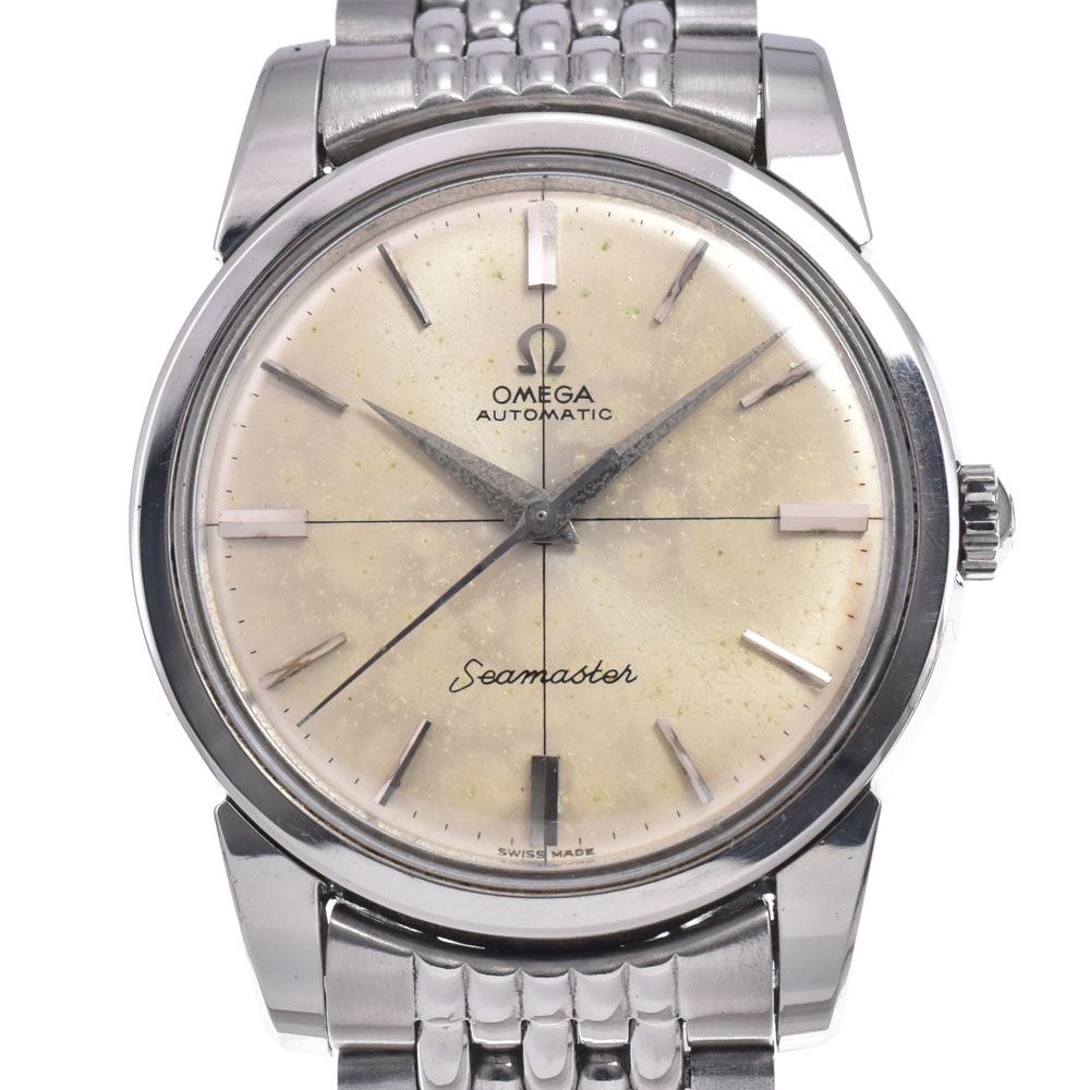 オメガ OMEGA ヴィンテージ シーマスター Cal.552 シルバー 自動巻き メンズ 良品 腕時計 P#148209