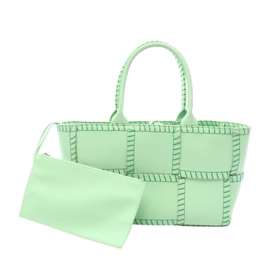 ボッテガヴェネタ BOTTEGA VENETA アルコ スモール ハンドバッグ バッグ レザー レディース グリーン系 691401 【中古】