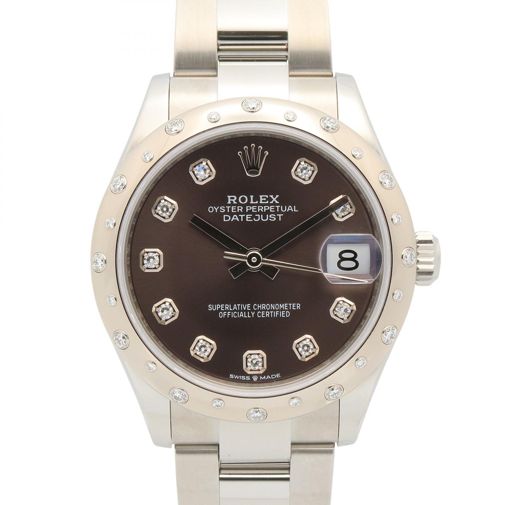 ロレックス ROLEX デイトジャスト 20Pダイヤベゼル/10Pダイヤ NP 腕時計 時計 K18WG(ホワイトゴールド) ステンレススチール ダイヤモンド / K18WG(ホワイトゴールド) / ステンレススチール メンズ レディース