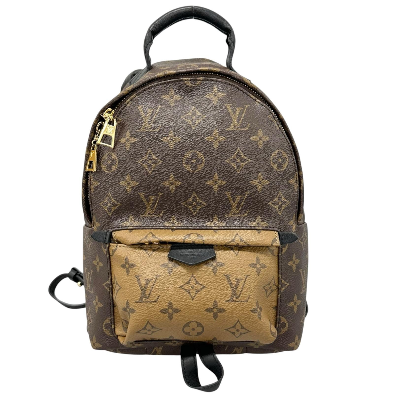 美品 LOUIS VUITTON ルイ・ヴィトン パームスプリングスPM M44870 リュック・デイパック モノグラムキャンバス ブラウン レディース【中古】
