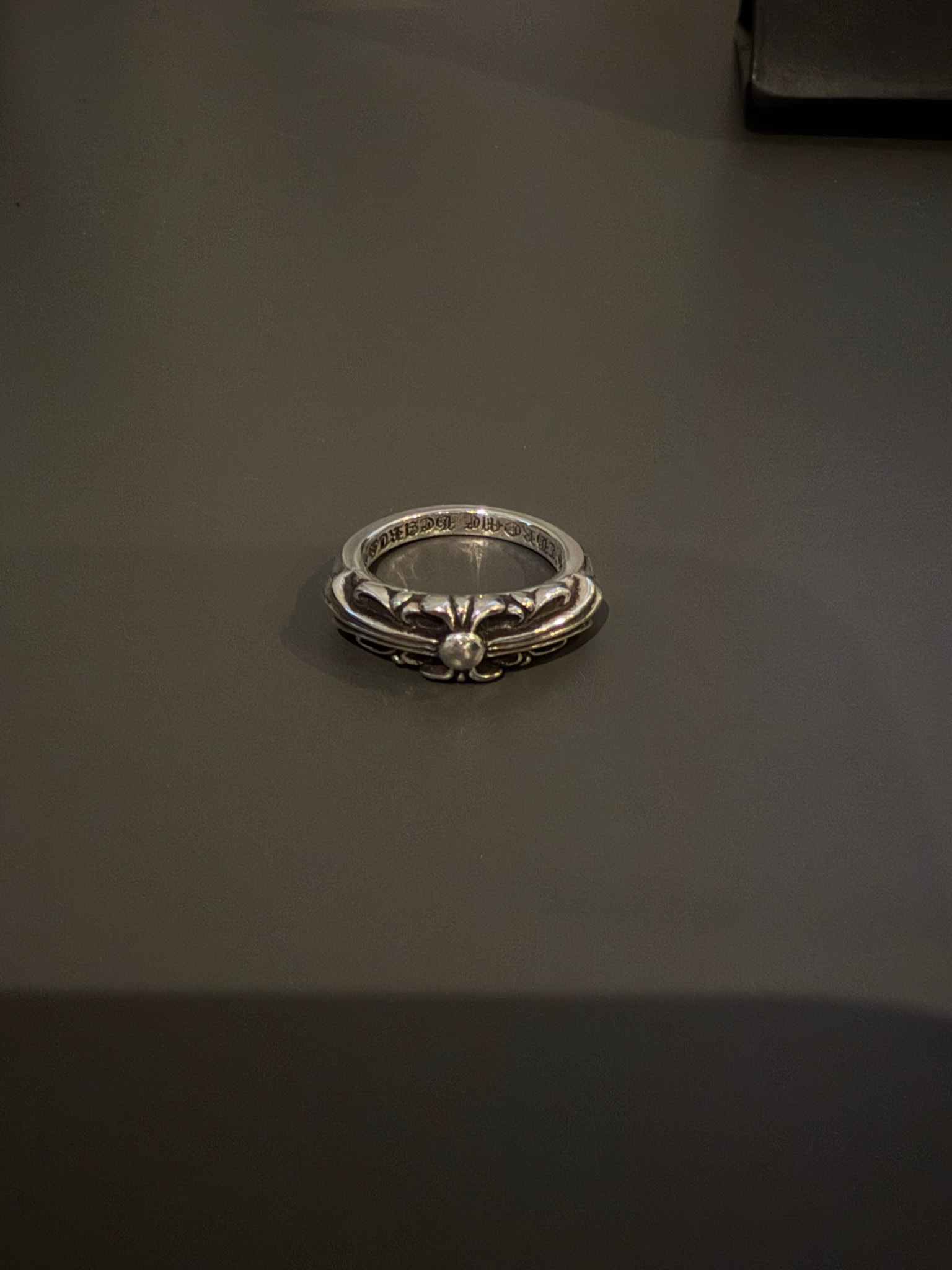 Chrome Hearts Baby Classic Floral Cross Ring "Silver"