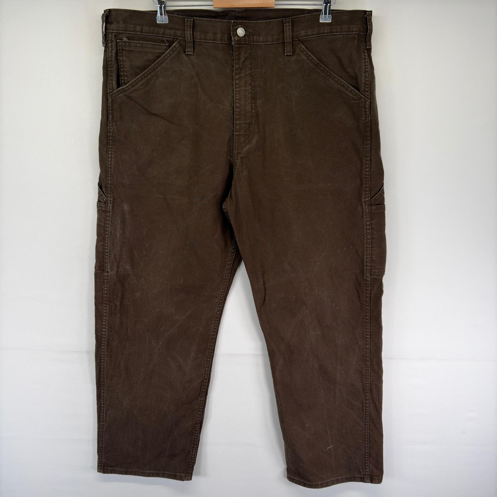 古着 リーバイス Levi's デニム パンツ ペインター ジッパーフライ ツールポケット 大きいサイズ w46 L30  ブラウン系 メンズ