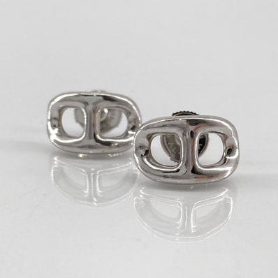 HERMES(エルメス) シェーヌダンクル AU750 ピアス 6.00g ホワイトゴールド