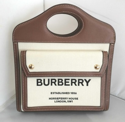Burberry Women's Mini Pocket Bag "Natural/Malt Brown"