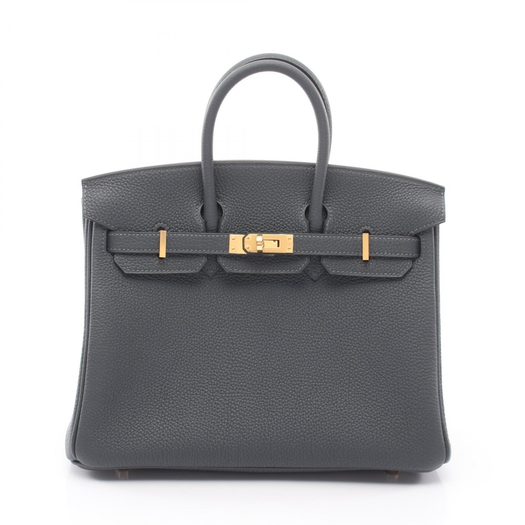 エルメス HERMES バーキン25 グリミスティ ハンドバッグ バッグ レザー トゴ レディース グレー系 【中古】