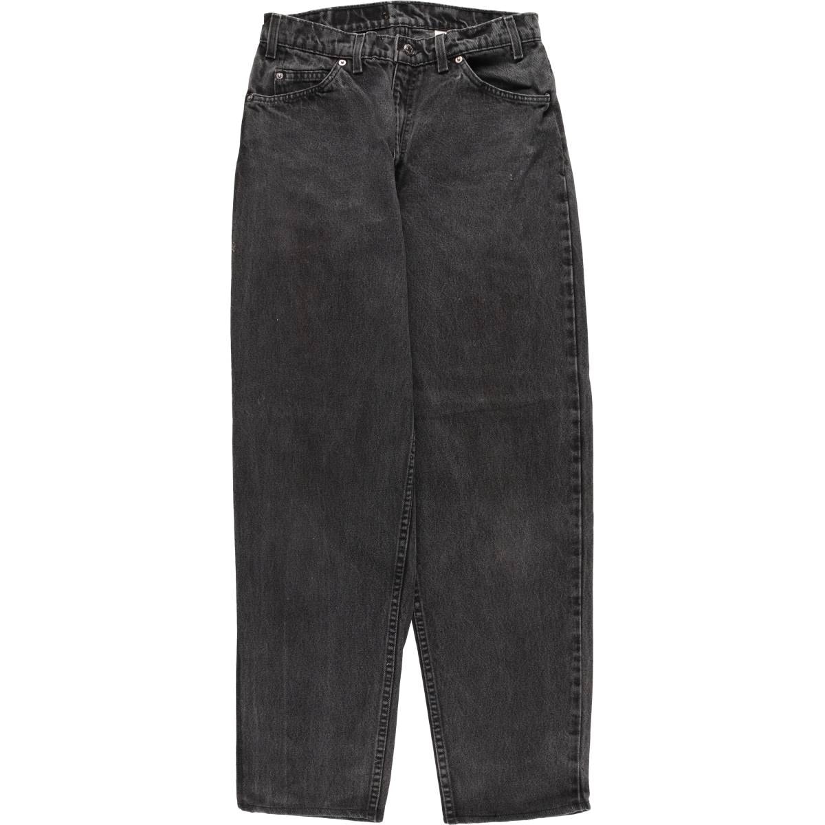 古着 90年代 リーバイス Levi's 42560-4159 LOOSE FIT TAPERED LEG オレンジタブ ブラックデニム テーパードデニムパンツ USA製 メンズw30相当 ヴィンテージ/evb030874