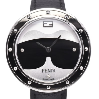 値下 フェンディ FENDI 35000M マイウェイ 3P ダイヤモンド クォーツ レディース 美品 箱付き P#146163