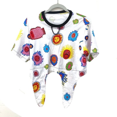 ルイヴィトン LOUIS VUITTON フェイスプリントセルフタイTシャツ LV×YK 草間彌生 アパレル トップス 半袖 半袖Tシャツ コットン マルチカラー 新品同様