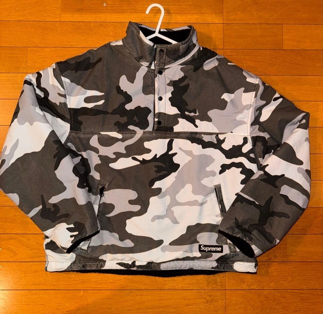 Supreme Polartec Shearling Reversible Pullover "Black"