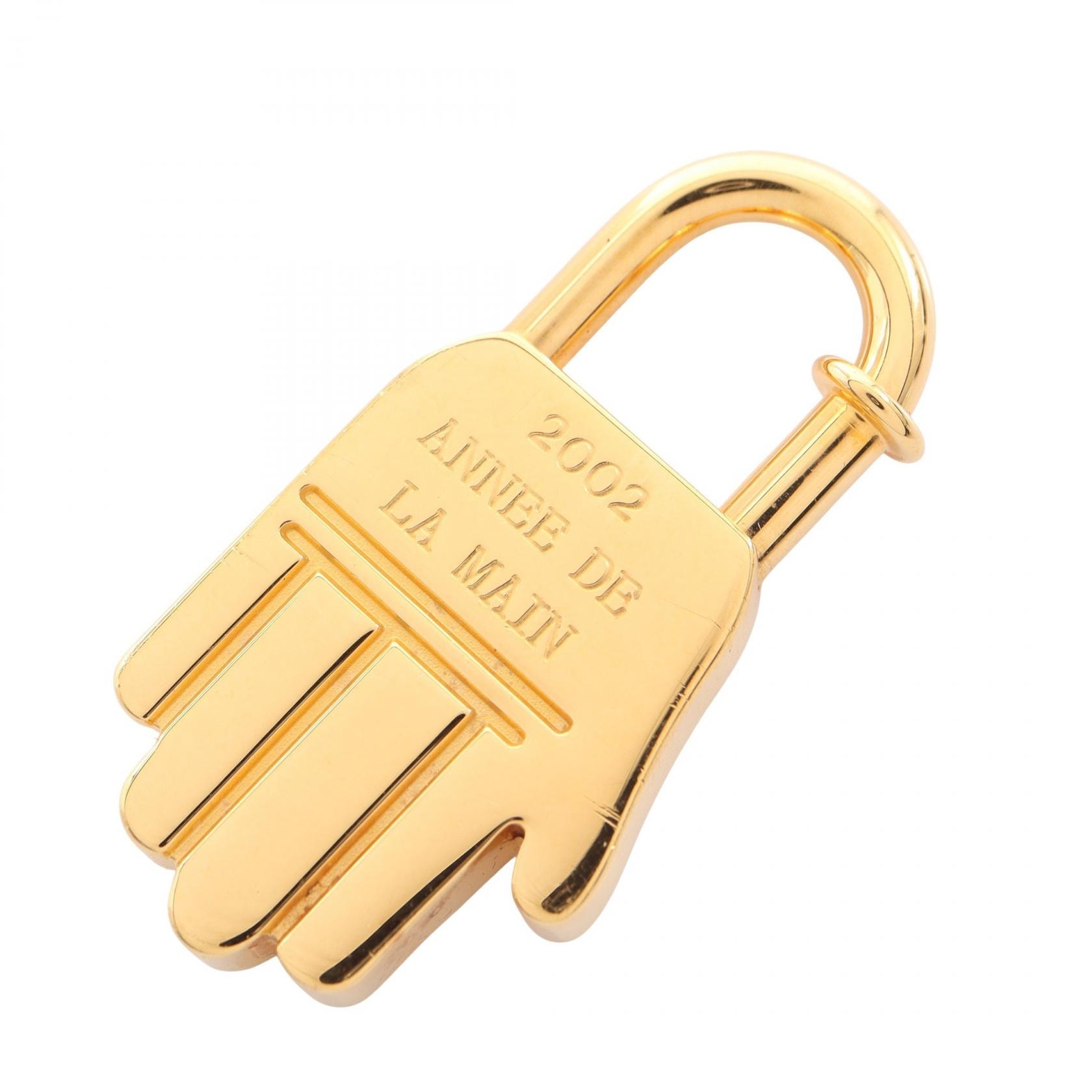 エルメス HERMES カデナチャーム ANNEE DE LA MAIN ハンドモチーフ 2002年限定 チャーム アクセサリー GP ゴールド レディース ゴールド系 【中古】