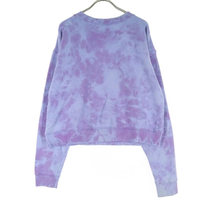 X-girl エックスガール 英字 長袖 タイダイ染め トレーナー 2 パープル スウェット