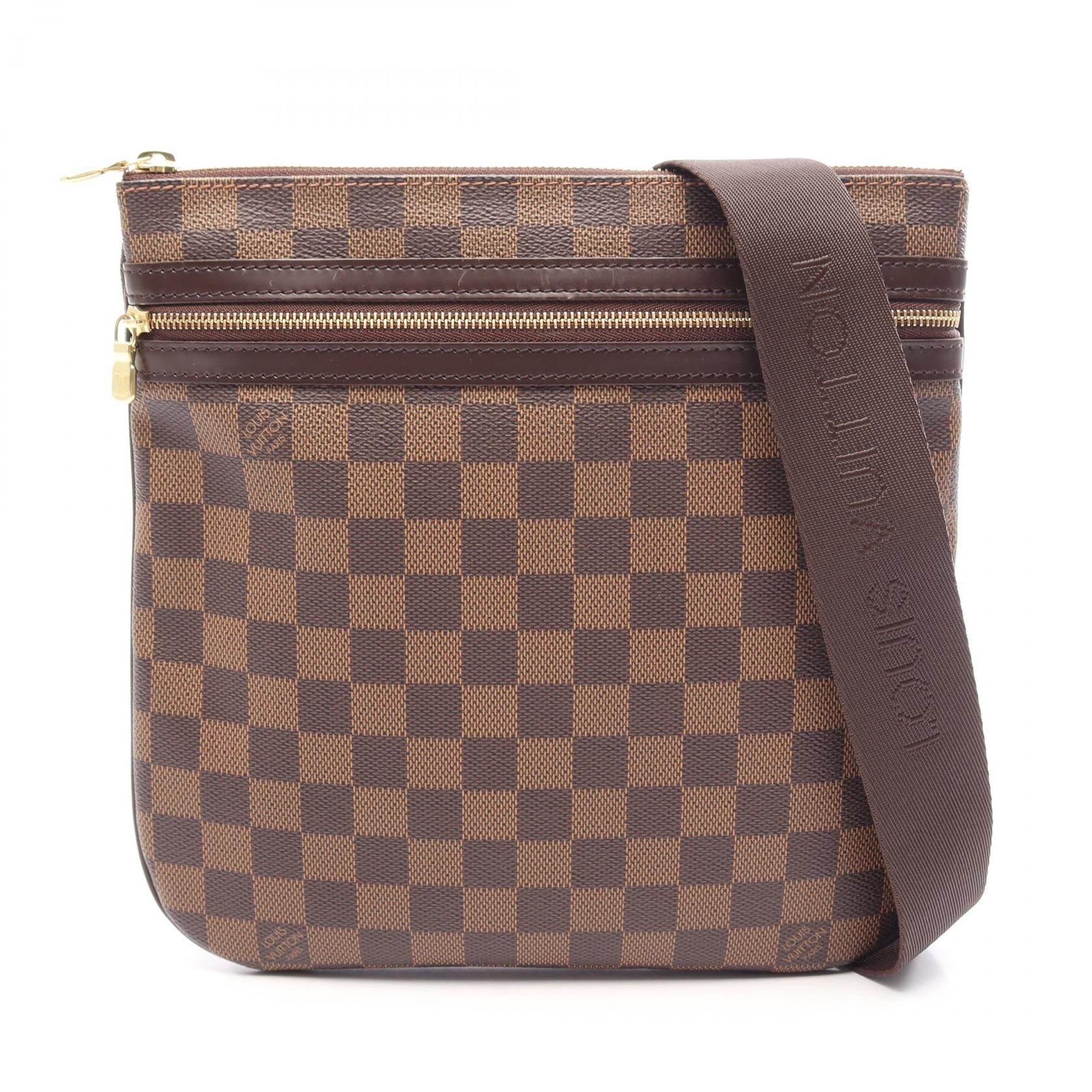ルイ・ヴィトン LOUIS VUITTON ポシェット ボスフォール ショルダーバッグ バッグ PVCコーティングキャンバス レザー ダミエ エベヌ レディース ブラウン系 N51111 【中古】