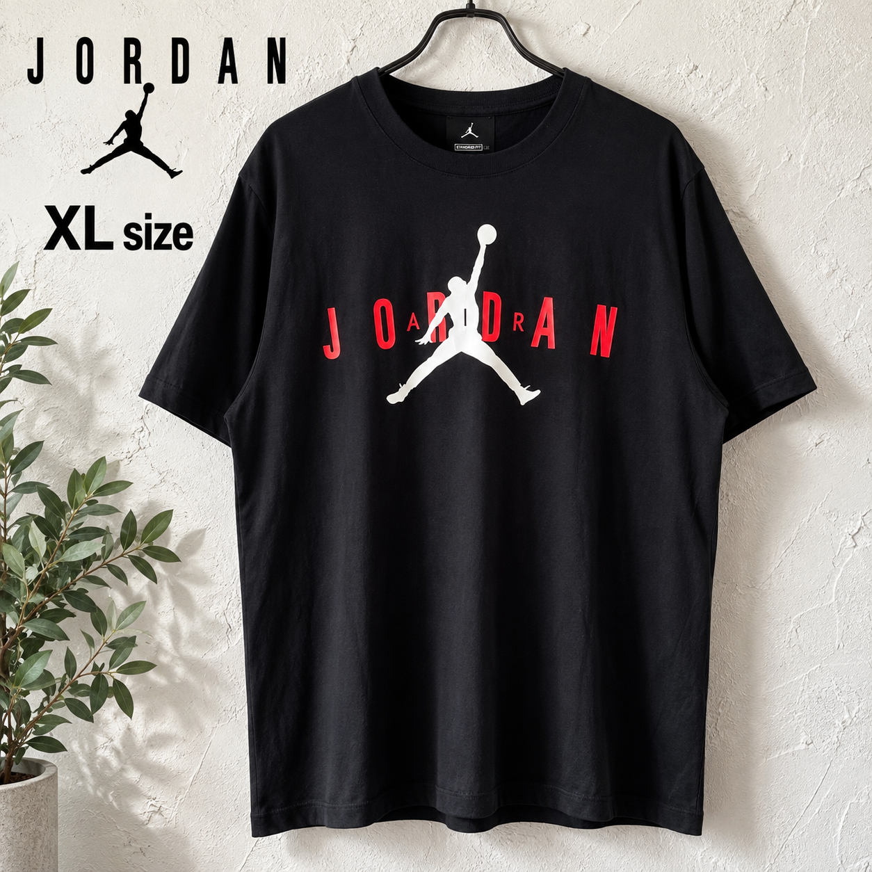 NIKE JORDAN AIR WRDMRK TEE ロゴ Tシャツ XL 黒 新品
