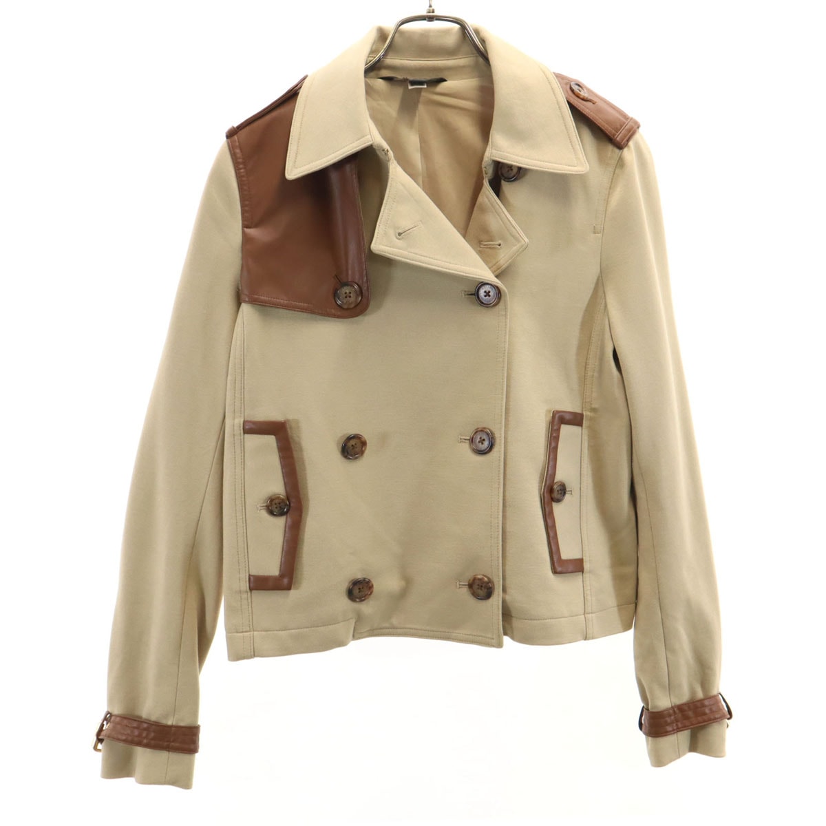 美品 LAUREN RALPH LAUREN ローレンラルフローレン ショート トレンチコート XS ベージュ系
