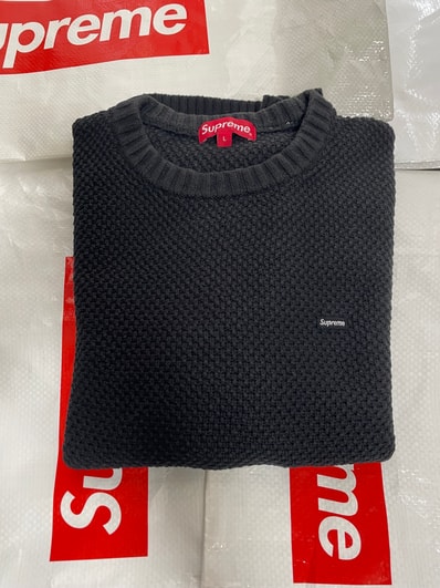 Supreme Textured Small Box Sweater "Black"
