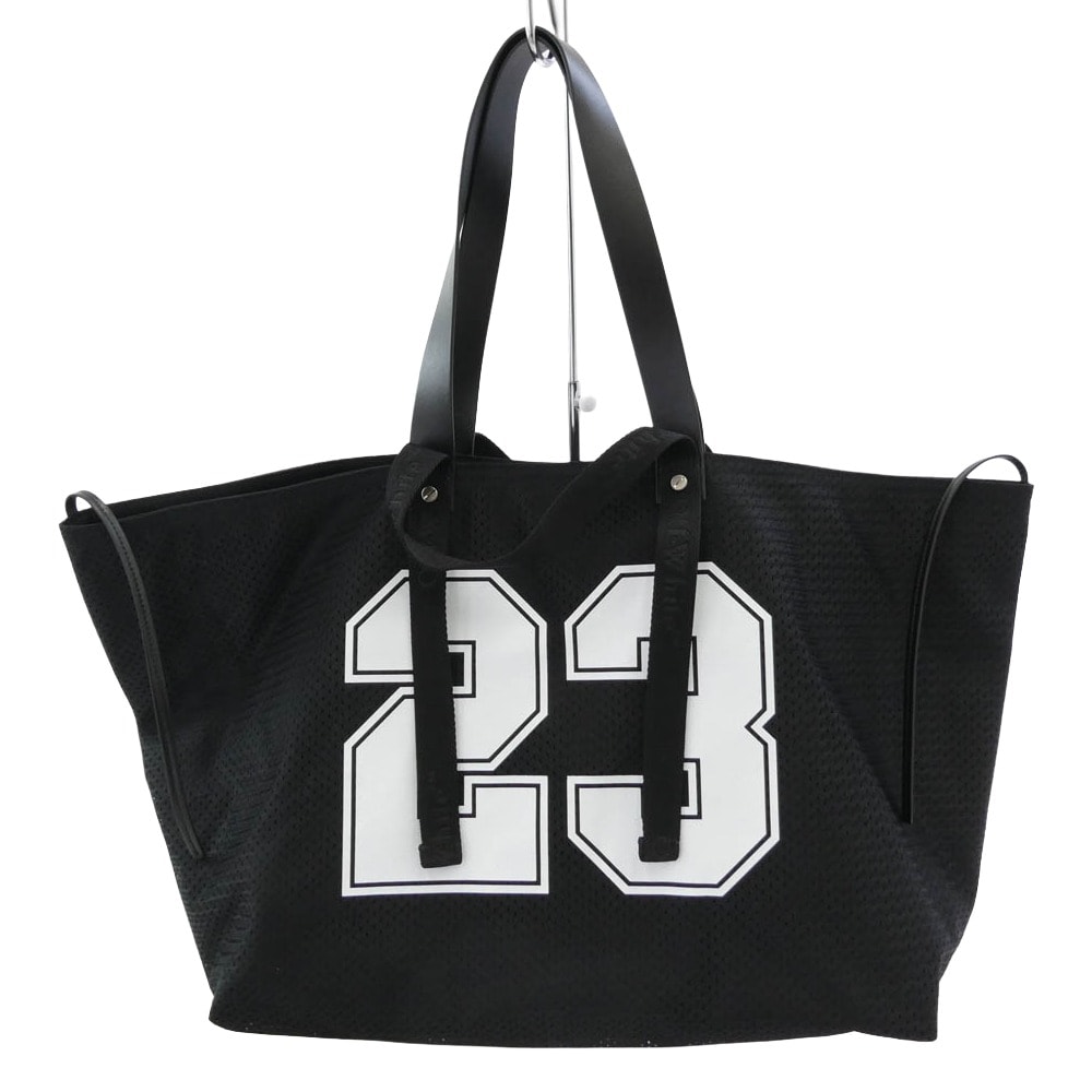 OFF-WHITE オフホワイト バッグ DAY OFF BASEBALL ベースボール メッシュ ハンドルレザー トート バッグ ブラック系【中古】