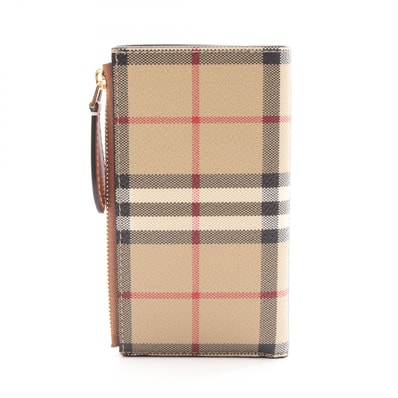 バーバリー BURBERRY バイフォールド 二つ折り財布 財布 レザー PVC レディース ベージュ系 / マルチカラー 81098089534 【新品】
