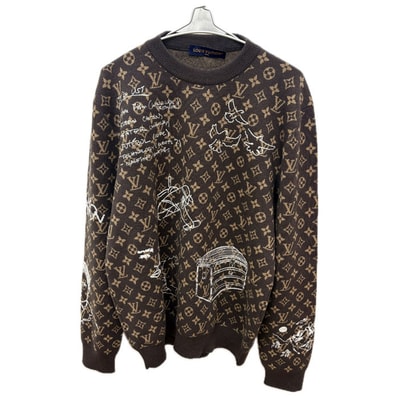 LOUIS VUITTON ルイ・ヴィトン モノグラム エンブロイダード セーター ブラウン RM232 ZLL HPN95W XL メンズ【中古】