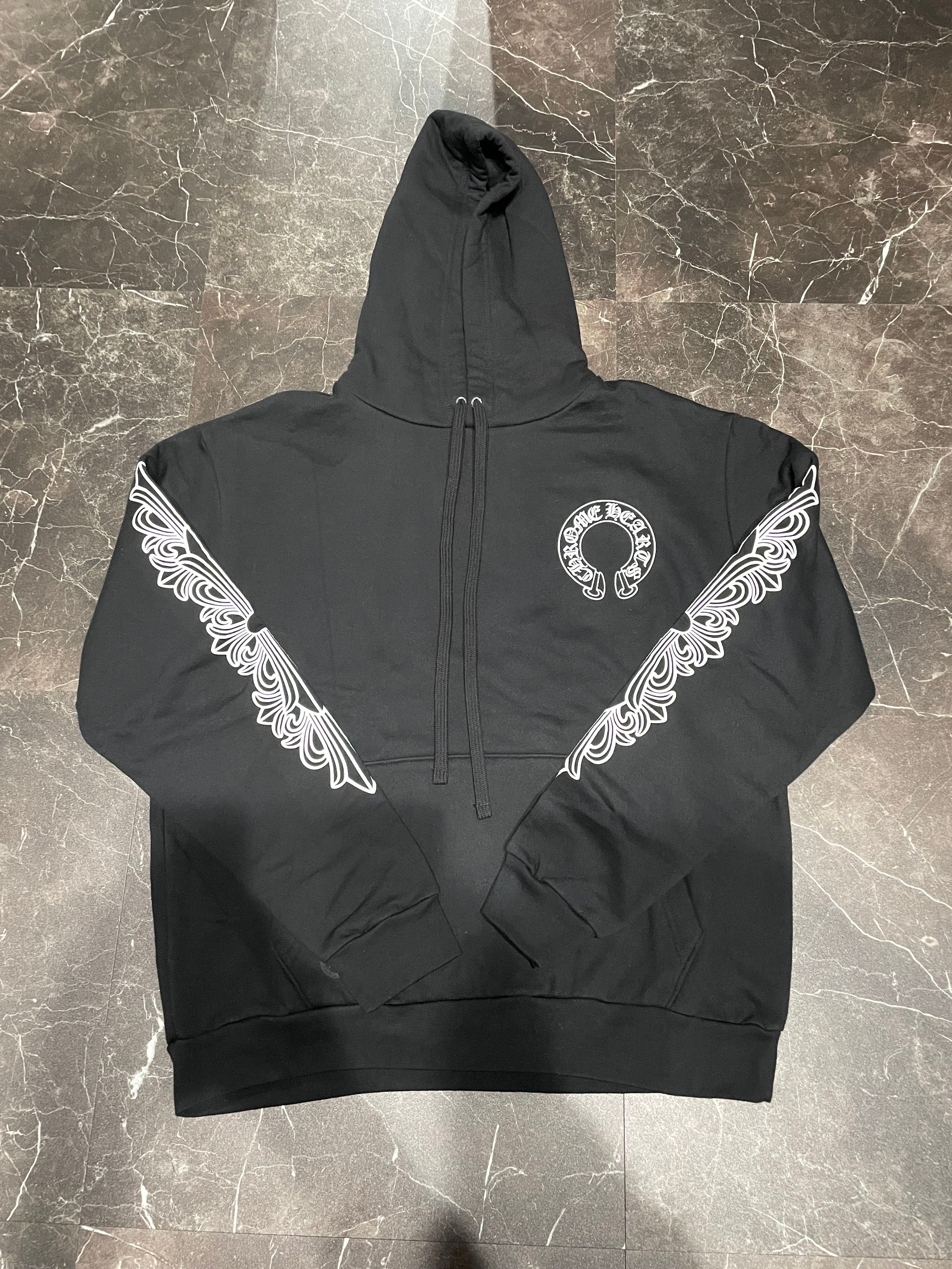 Chrome Hearts Horse Shoe Floral Pullover Hoodie "Black"