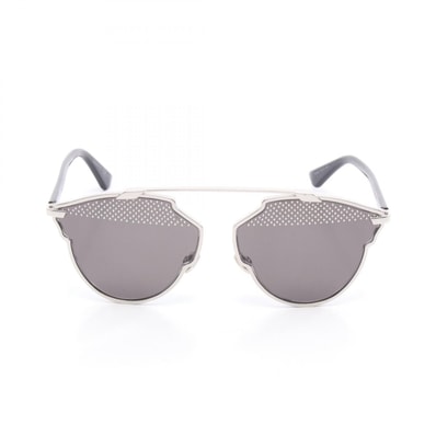 ディオール Dior SoReal S サングラス 衣料品 メタル / プラスチック レディース シルバー系 / ブラック系 DIORSOREAL84JNR 【中古】
