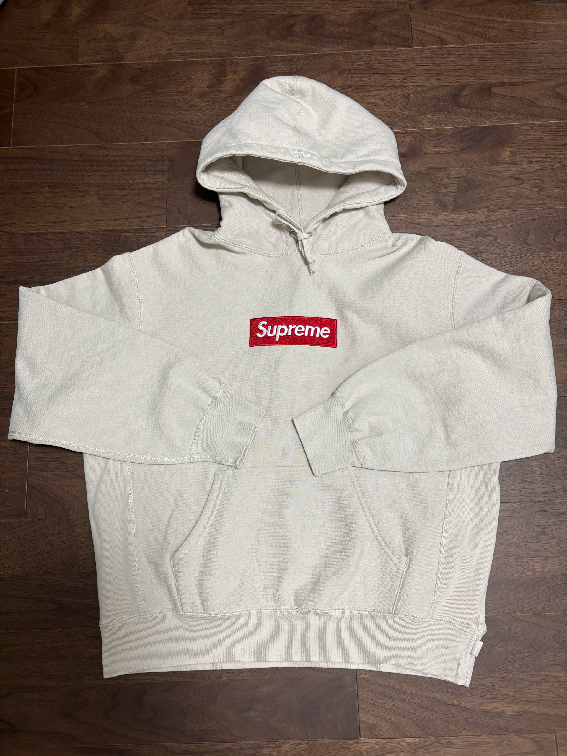 Supreme Box Logo Hooded Sweatshirt "Stone" (24FW)