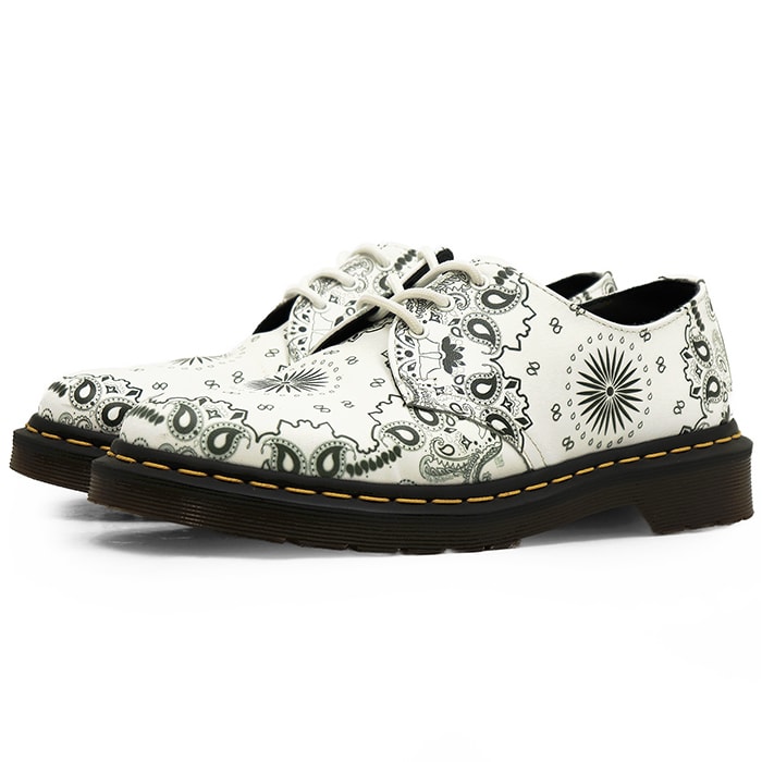 【SALE】Dr.Martens ドクターマーチン ドレスシューズ サイズ 6 レディース ペイズリー柄 ダービー シューズ 靴 ホワイト  白