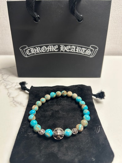 CHROMEHEARTS クロムハーツ ブレスレット ターコイズ ブルー 8mm