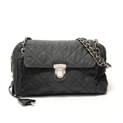 プラダ PRADA ナイロン キルティング ショルダーバッグ【中古】