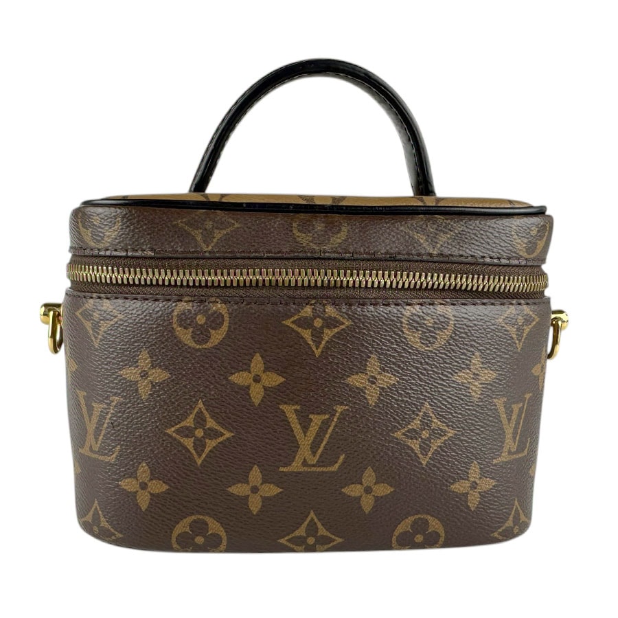 ルイ ヴィトン LOUIS VUITTON ハンドバッグ ショルダーバッグ モノグラム リバース ヴァニティ NV PM モノグラムキャンバス ブラウン/ブラック ゴールド レディース M45165【中古】 z9208