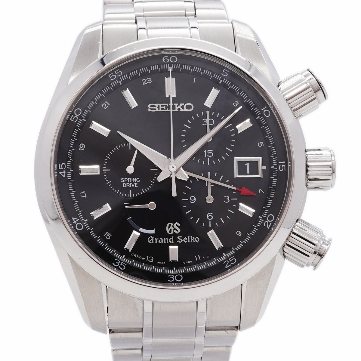 ★最終価格★SALE【6wia0025】セイコー グランドセイコー クロノグラフ SBGC003/9R86-0AA0 黒文字盤【中古】腕時計 メンズ