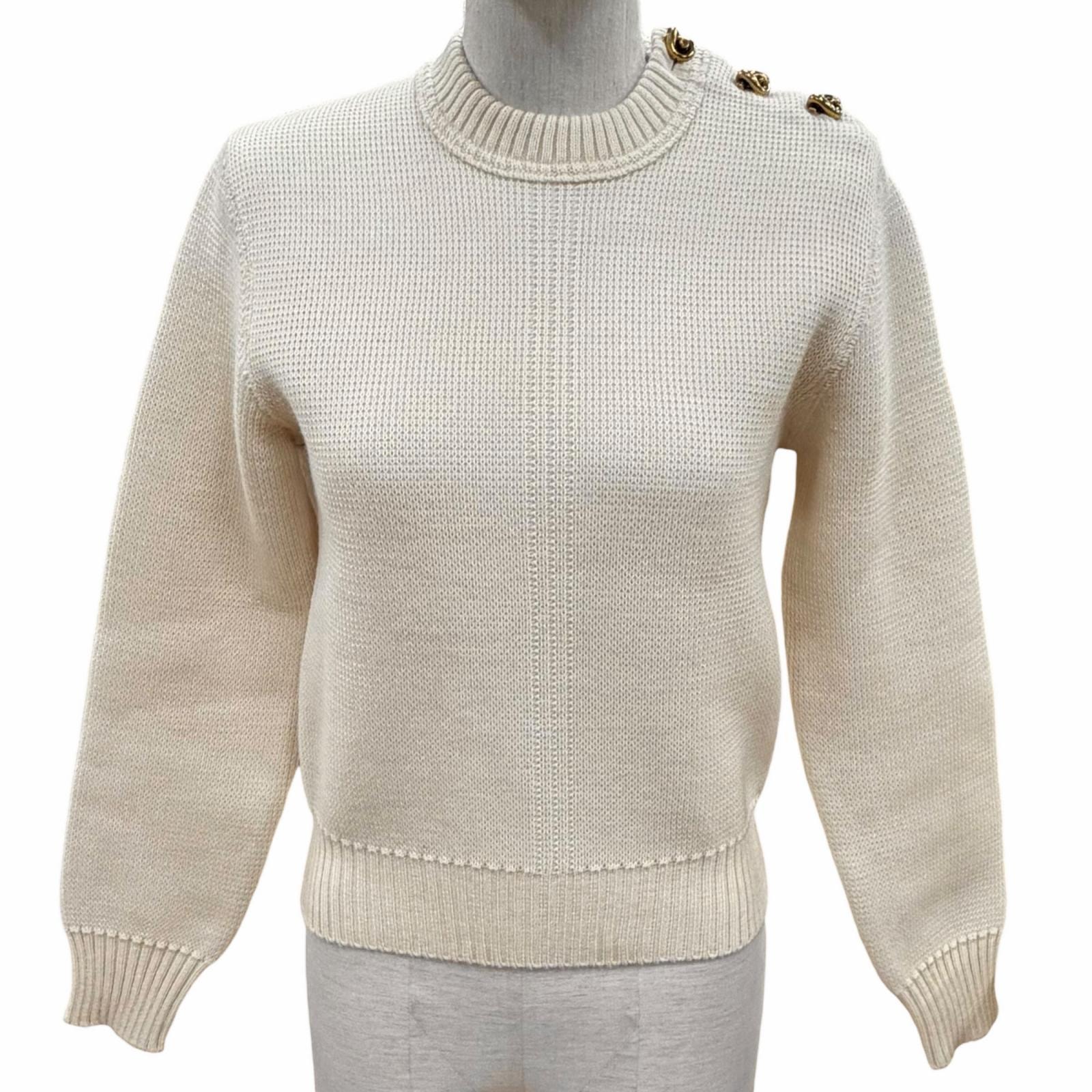 極美品 ボッテガヴェネタ セーター オフホワイト レディース XS 725634