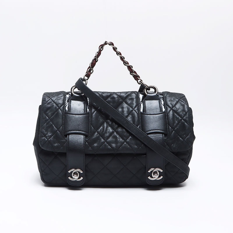 シャネル CHANEL 14番台 2way レザー ラメ メッセンジャーバッグ 2010-2011 ショルダーバッグ【中古】