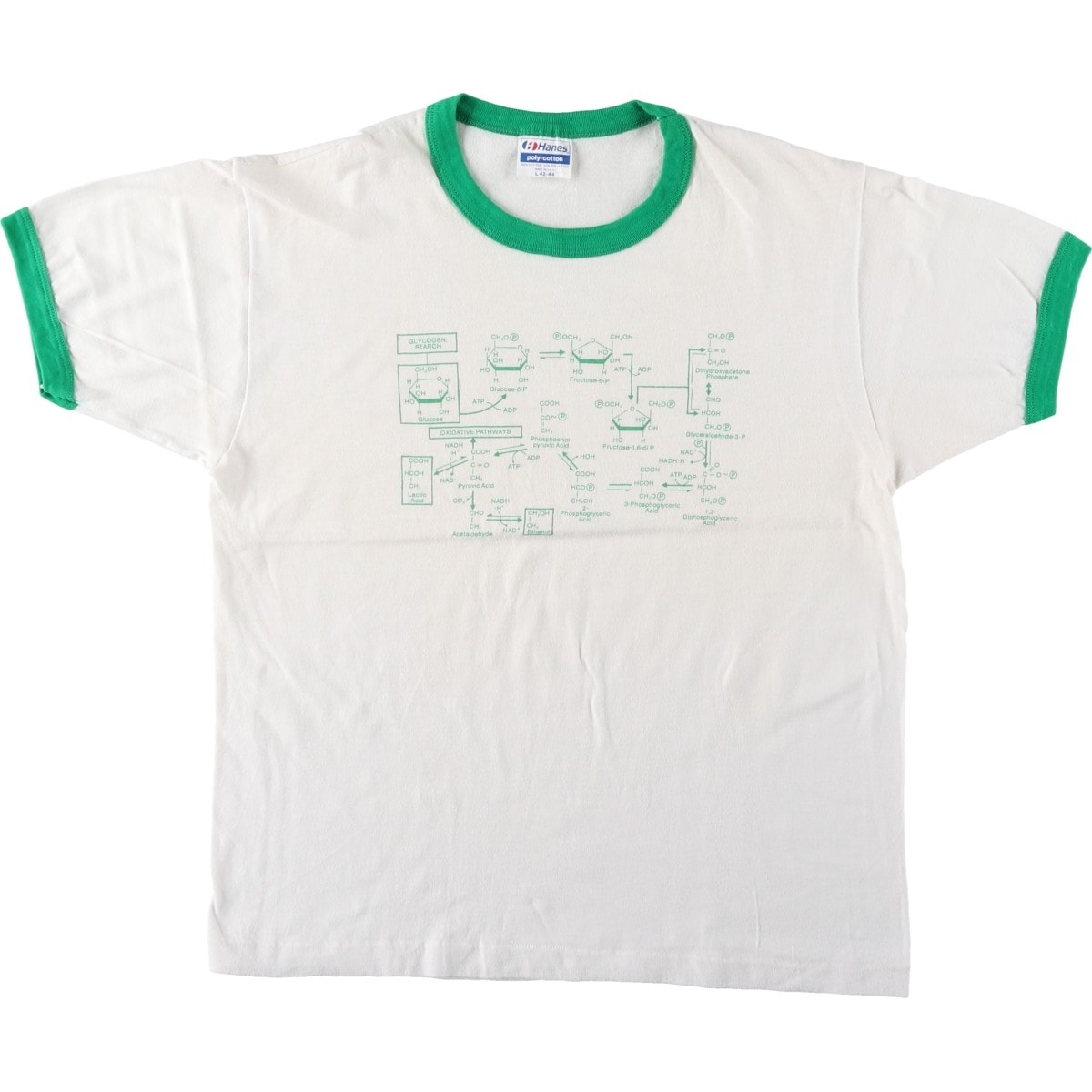 古着 80年代 ヘインズ Hanes POLY-COTTON 青タグ リンガーTシャツ USA製 メンズL相当 ヴィンテージ/eaa659483