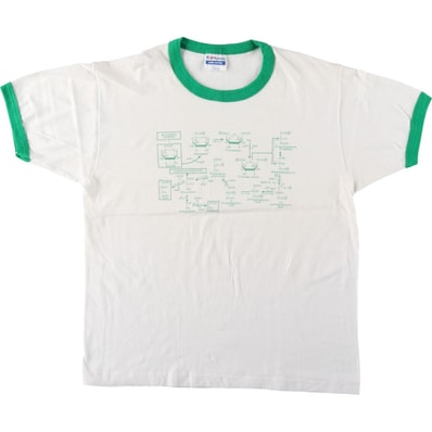 古着 80年代 ヘインズ Hanes POLY-COTTON 青タグ リンガーTシャツ USA製 メンズL相当 ヴィンテージ/eaa659483