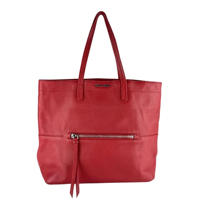 ミュウミュウ MIUMIU ハンドバッグ レザー レッド レディース【中古】 z10227
