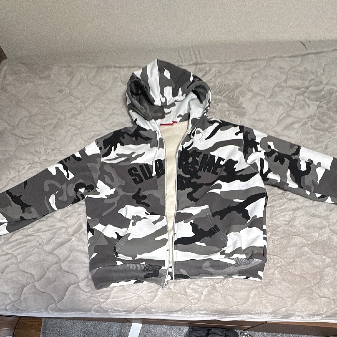 Supreme Arc Thermal Lined Zip Up Hooded Sweatshirt "Snow Camo"