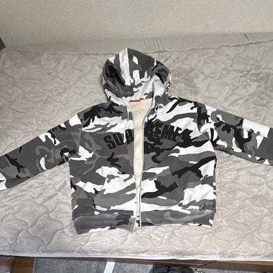Supreme Arc Thermal Lined Zip Up Hooded Sweatshirt "Snow Camo"