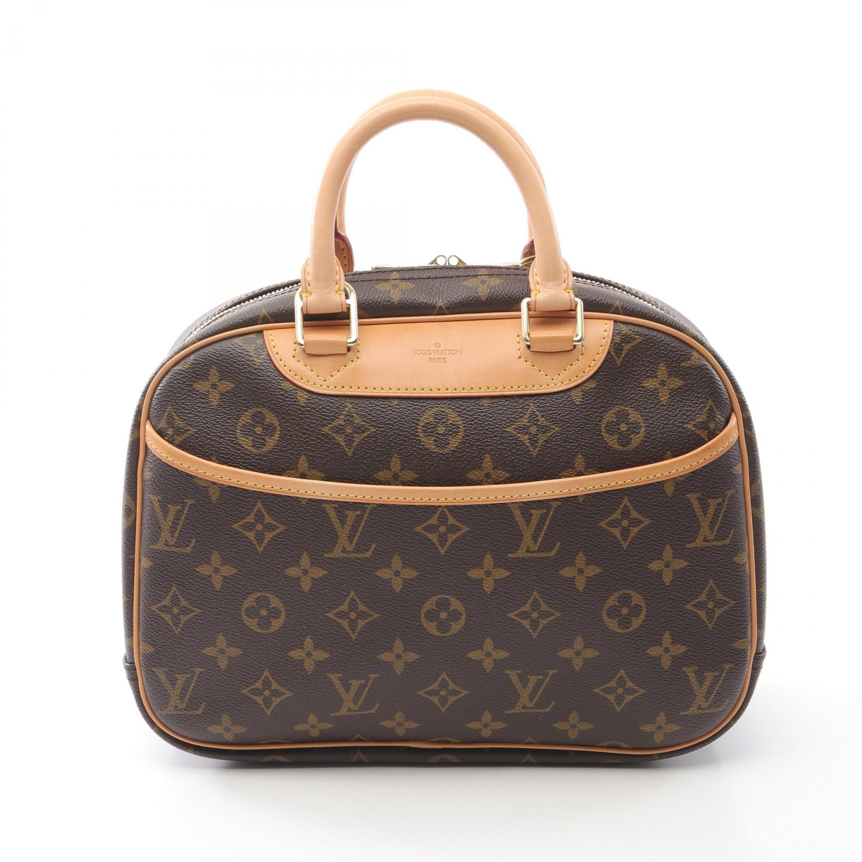 ルイ・ヴィトン LOUIS VUITTON トゥルーヴィル ハンドバッグ バッグ PVCコーティングキャンバス レザー モノグラム レディース ブラウン系 M42228 【中古】
