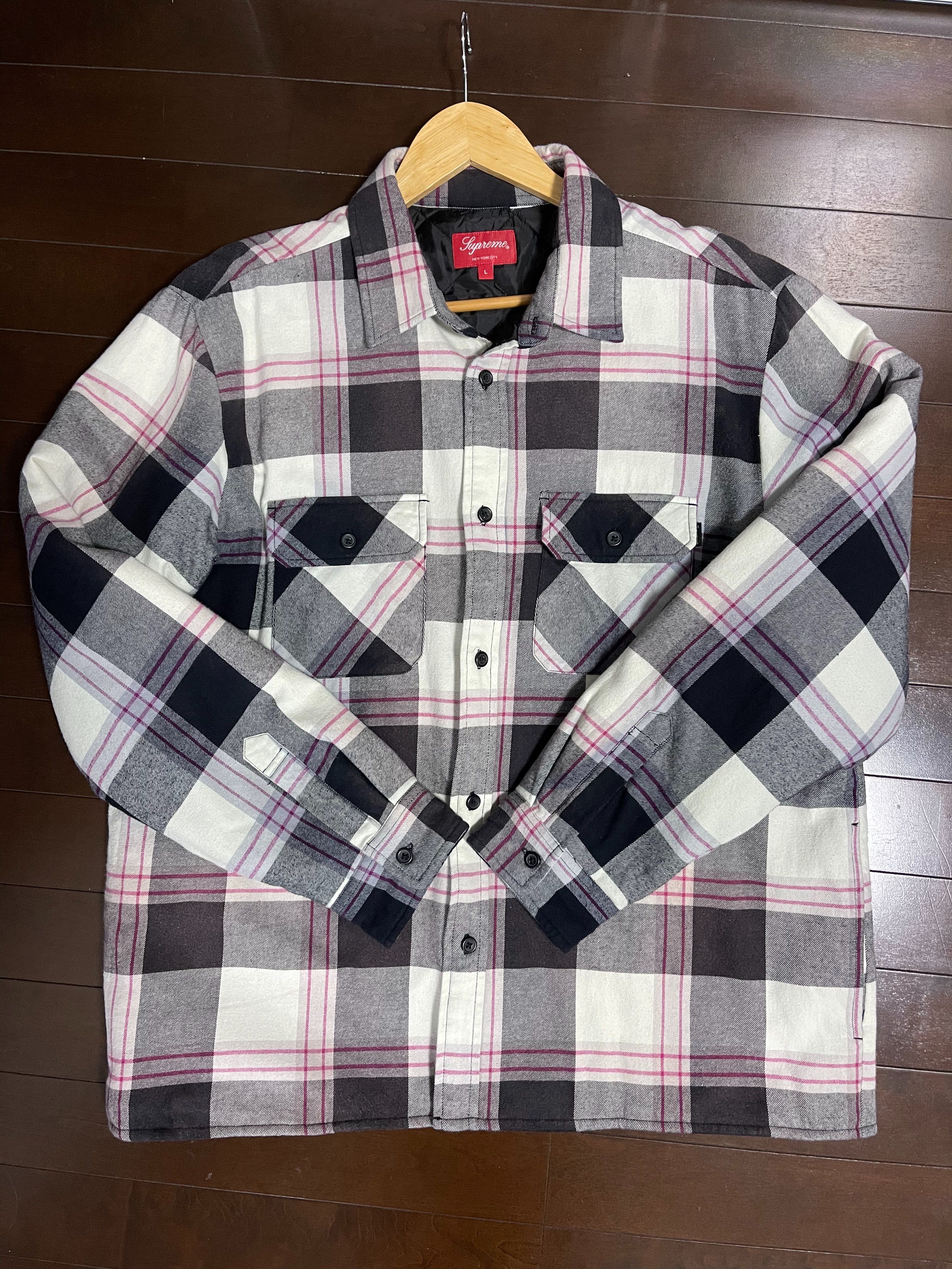 Supreme Quilted Flannel Shirt "White"