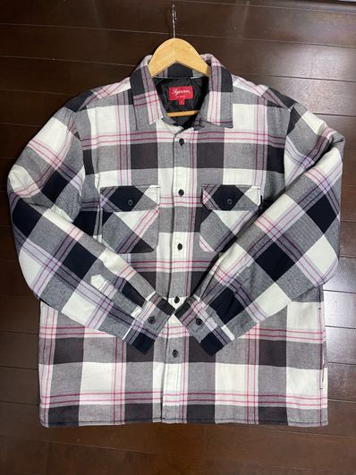 Supreme Quilted Flannel Shirt "White"